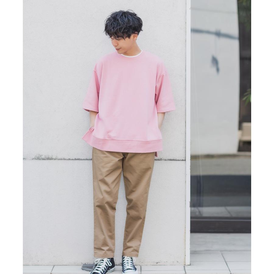 スウェットトレーナー メンズ 半袖 サイドジップ 裏毛 ゆったり 大きいサイズ クルーネック 無地 シンプル オーバーサイズ ビッグシルエット スエット improves | improves | 14