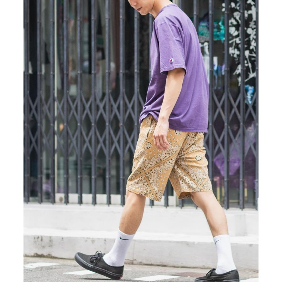 ハーフパンツ メンズ シェフパンツ 柄パンツ 総柄 バンダナ柄 ペイズリー柄 迷彩柄 カモフラ柄 イージーパンツ ショートパンツ ショーツ 短パン improves | improves | 07