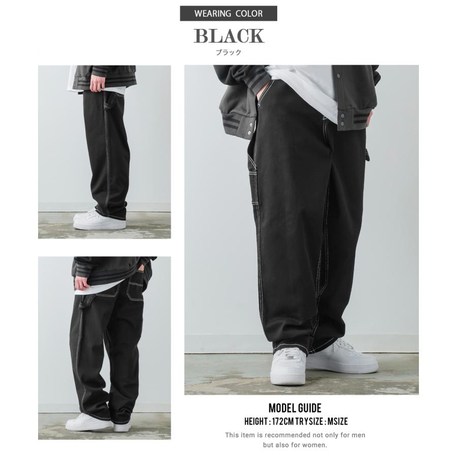 カツラギ ワイド ペインターパンツ メンズ イージーパンツ ワイドパンツ ワークパンツ バギーパンツ ゆったり 大きい ストリート スケボー アメカジ カジュアル | improves | 10