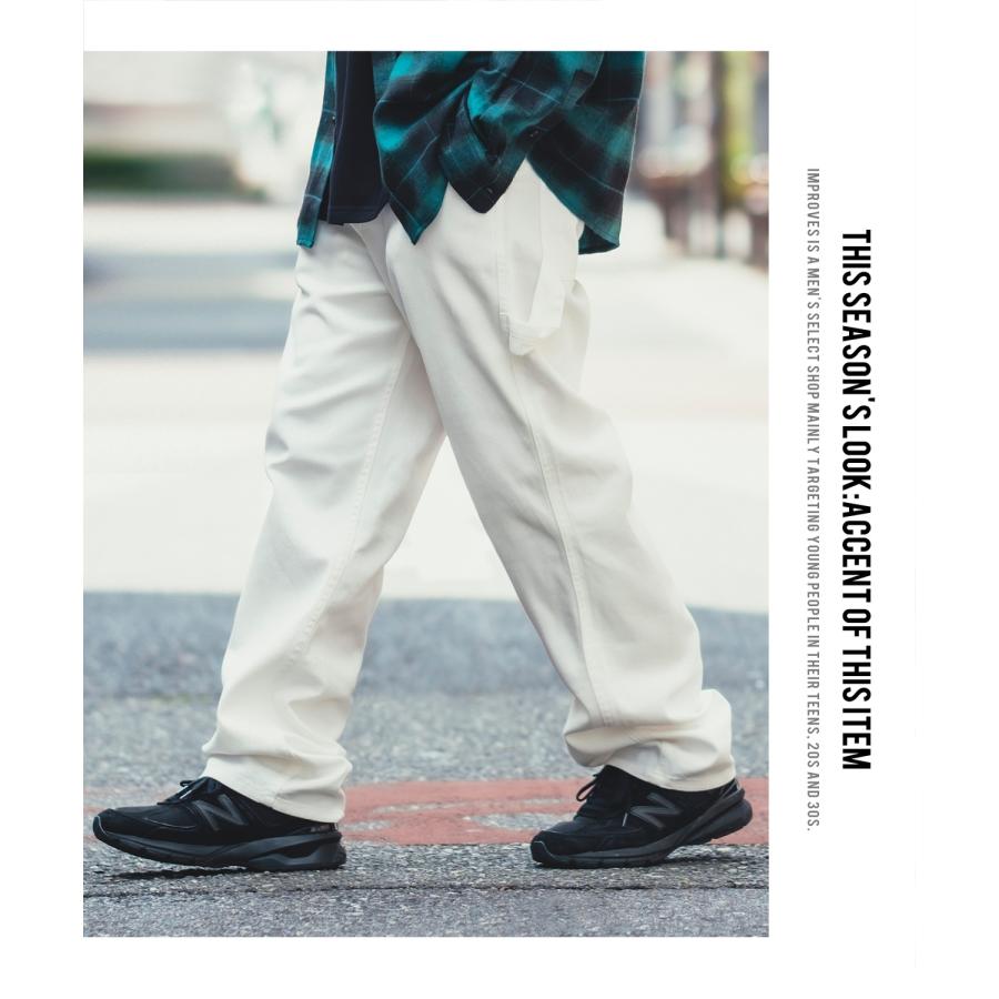 カツラギ ワイド ペインターパンツ メンズ イージーパンツ ワイドパンツ ワークパンツ バギーパンツ ゆったり 大きい ストリート スケボー アメカジ カジュアル | improves | 11