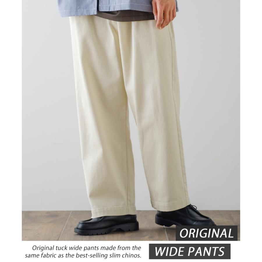 カツラギ ワイド タックパンツ メンズ レディース スラックス ワイドパンツ ワークパンツ バギーパンツ ゆったり 大きい ストリート スケボー アメカジ | improves | 08
