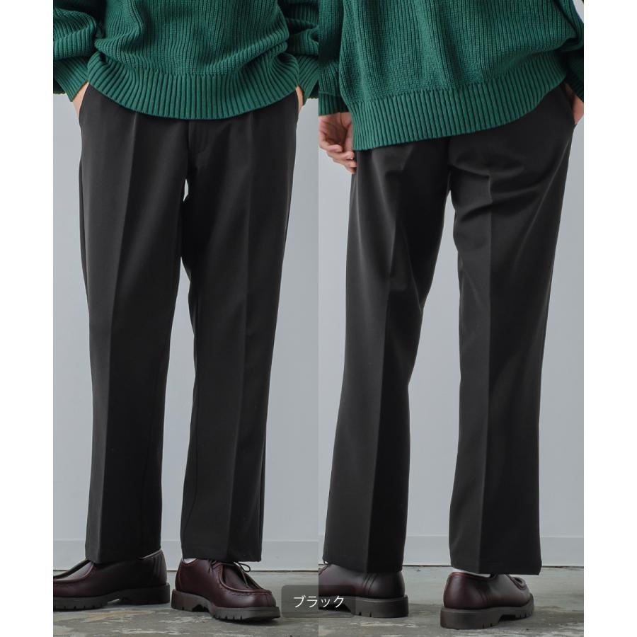 フレアパンツ メンズ スラックス ストレッチ フレア カラーパンツ イージーパンツ ブーツカット タック セットアップ きれいめカジュアル モード 韓国 | improves | 02