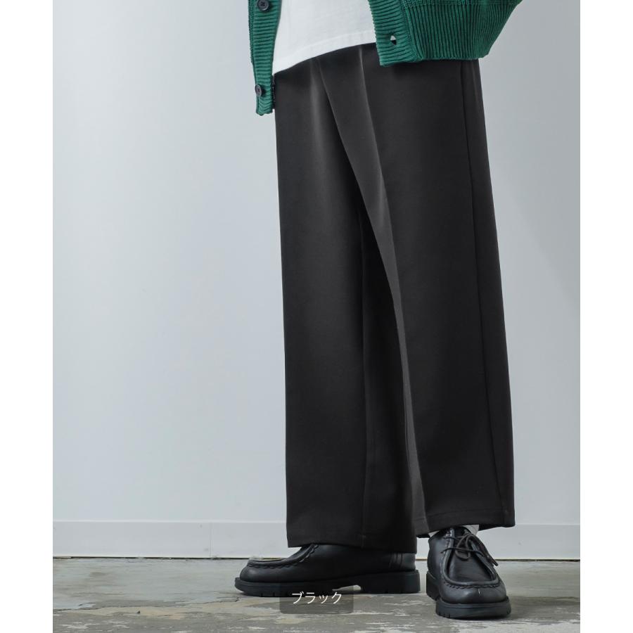 REVER REACT ワイドパンツカジュアルパンツ グレー　スラックス improves スラックス メンズ ワイドパンツ ストレッチ ワイド