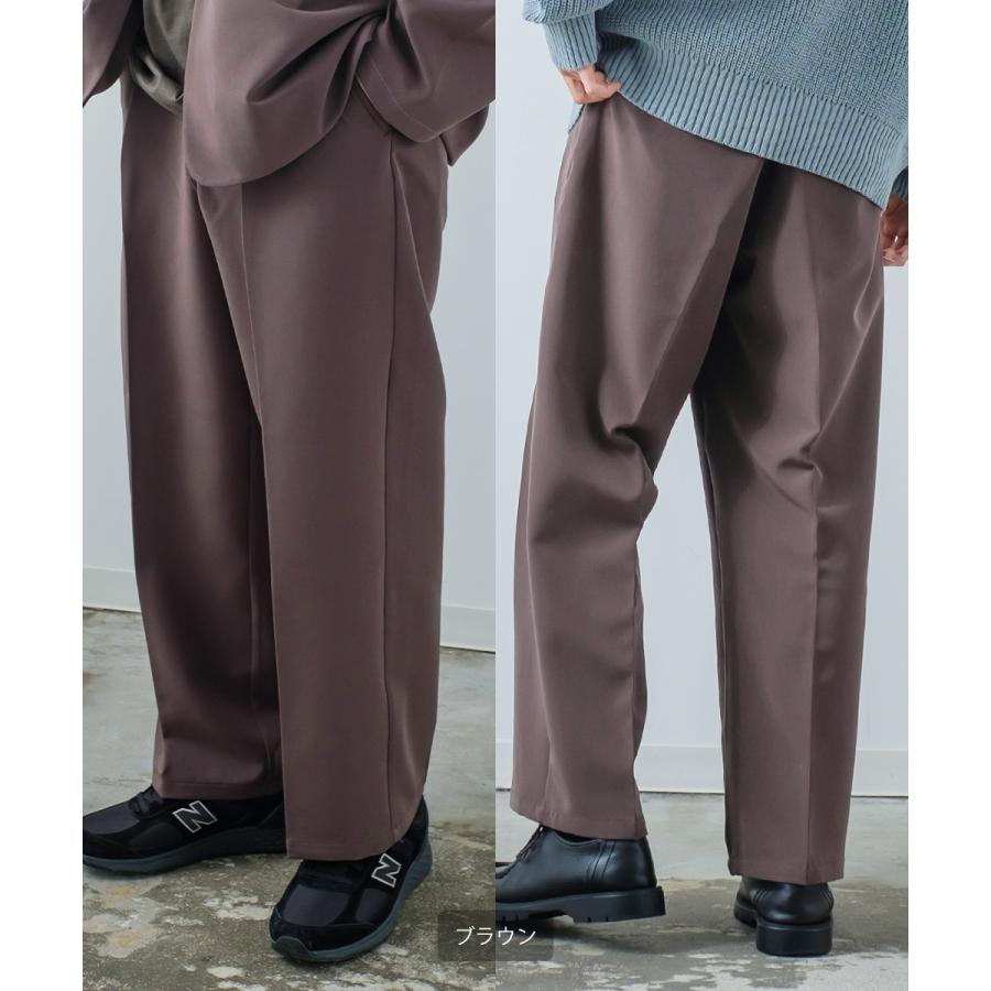 improves スラックス メンズ ワイドパンツ ストレッチ ワイド