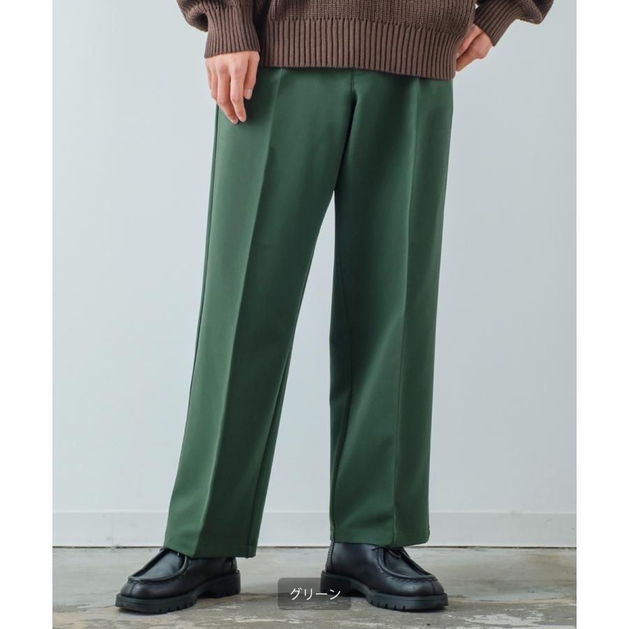スラックス メンズ ワイドパンツ ストレッチ ワイド カラーパンツ イージーパンツ バルーンパンツ タック セットアップ きれいめカジュアル モード 韓国 | improves | 07