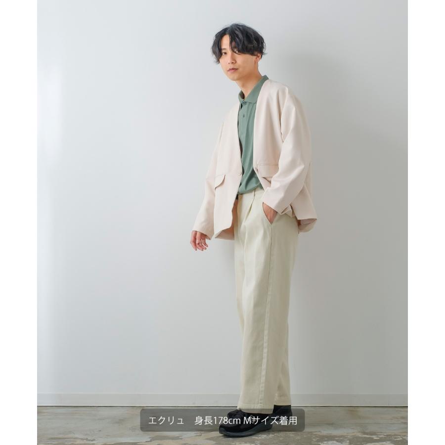 ノーカラージャケット メンズ ストレッチ アウター カーディガン テーラードジャケット セットアップ きれいめカジュアル モード 韓国 | improves | 14