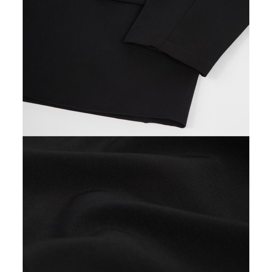 ノーカラージャケット メンズ ストレッチ アウター カーディガン テーラードジャケット セットアップ きれいめカジュアル モード 韓国 | improves | 19