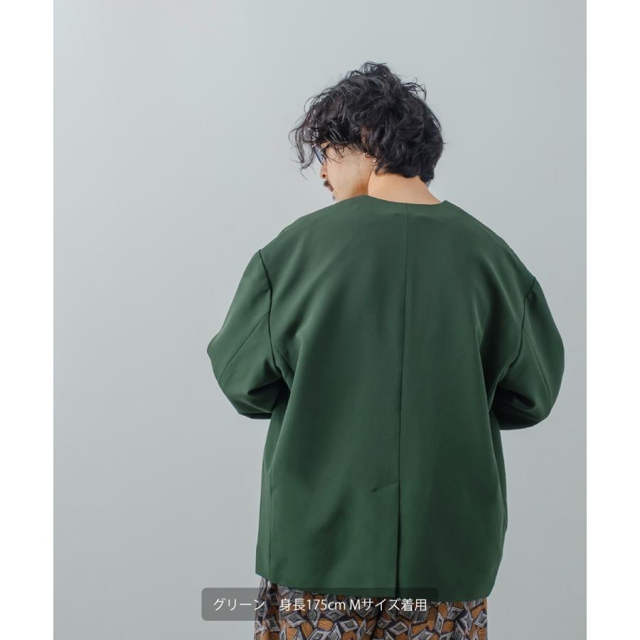 ノーカラージャケット メンズ ストレッチ アウター カーディガン テーラードジャケット セットアップ きれいめカジュアル モード 韓国 | improves | 06