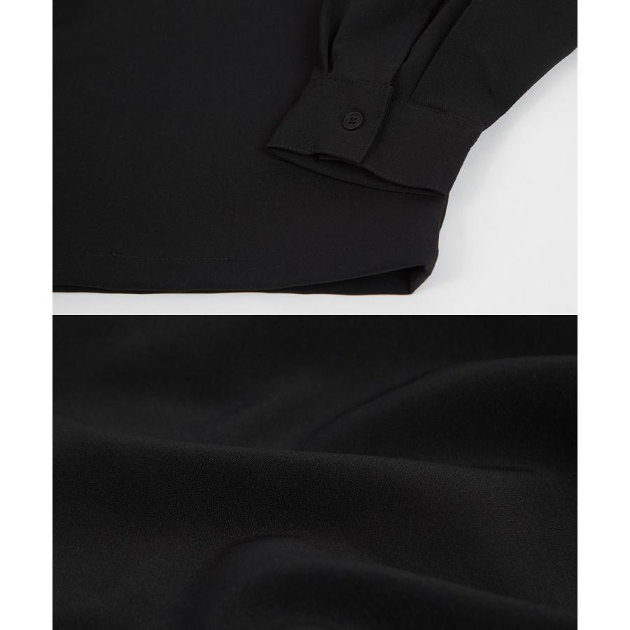 シャツジャケット メンズ ストレッチ アウター ブルゾン ミリタリーシャツ ワークシャツ セットアップ きれいめカジュアル モード 韓国ファッション | improves | 19