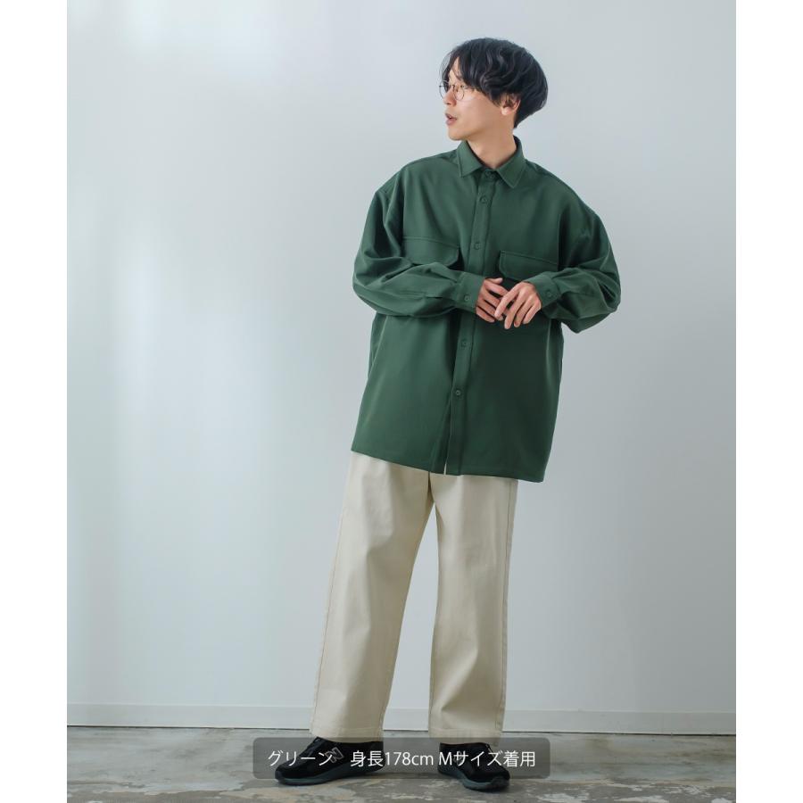 シャツジャケット メンズ ストレッチ アウター ブルゾン ミリタリーシャツ ワークシャツ セットアップ きれいめカジュアル モード 韓国ファッション | improves | 07