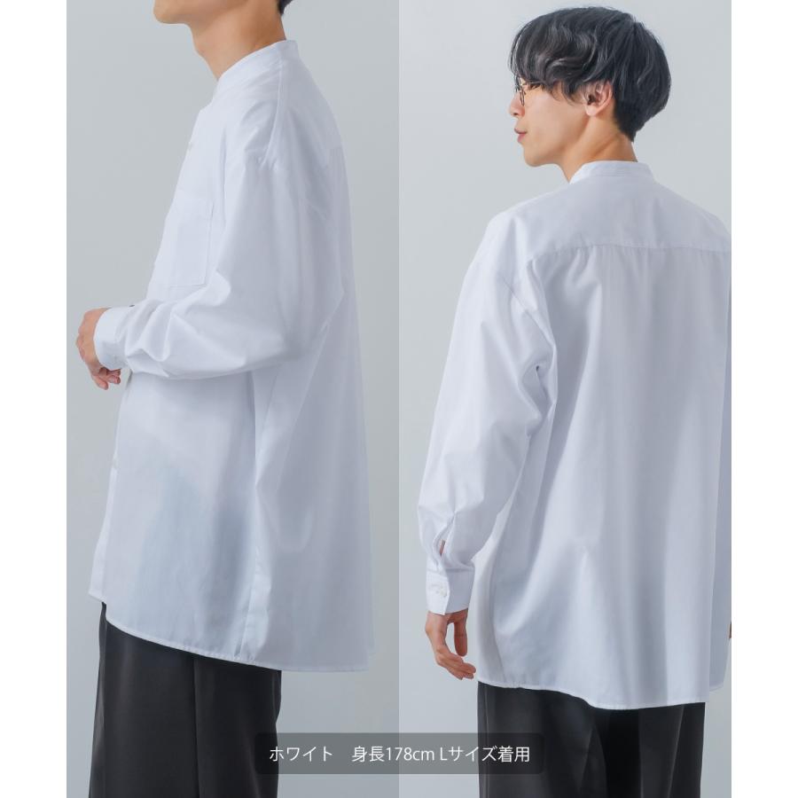 improves（インプローブス） ルーズフィット バンドカラーシャツ