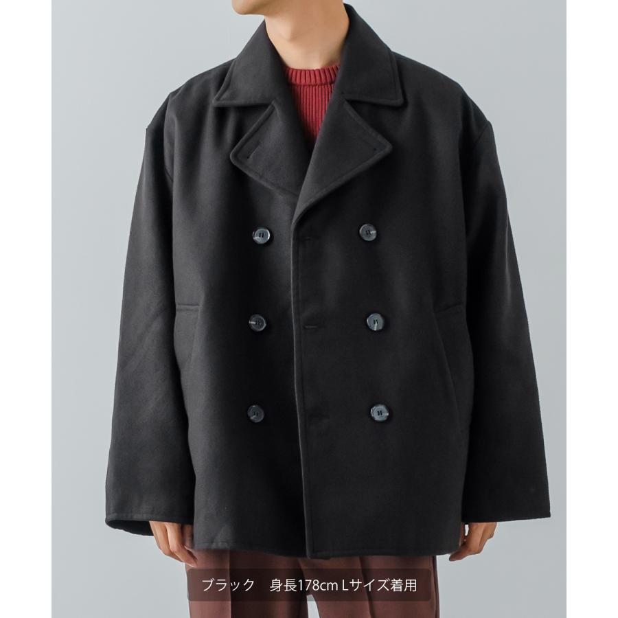 A.P.C. メルトンピーコート ブラック L A.P.C. メルトン