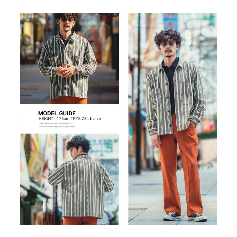 長袖シャツ メンズ レディース フェイク  スエード 柄シャツ 総柄 幾何学模様 カジュアルシャツ ゆったり オーバーサイズ 大きいサイズ ビッグシルエット | improves | 12