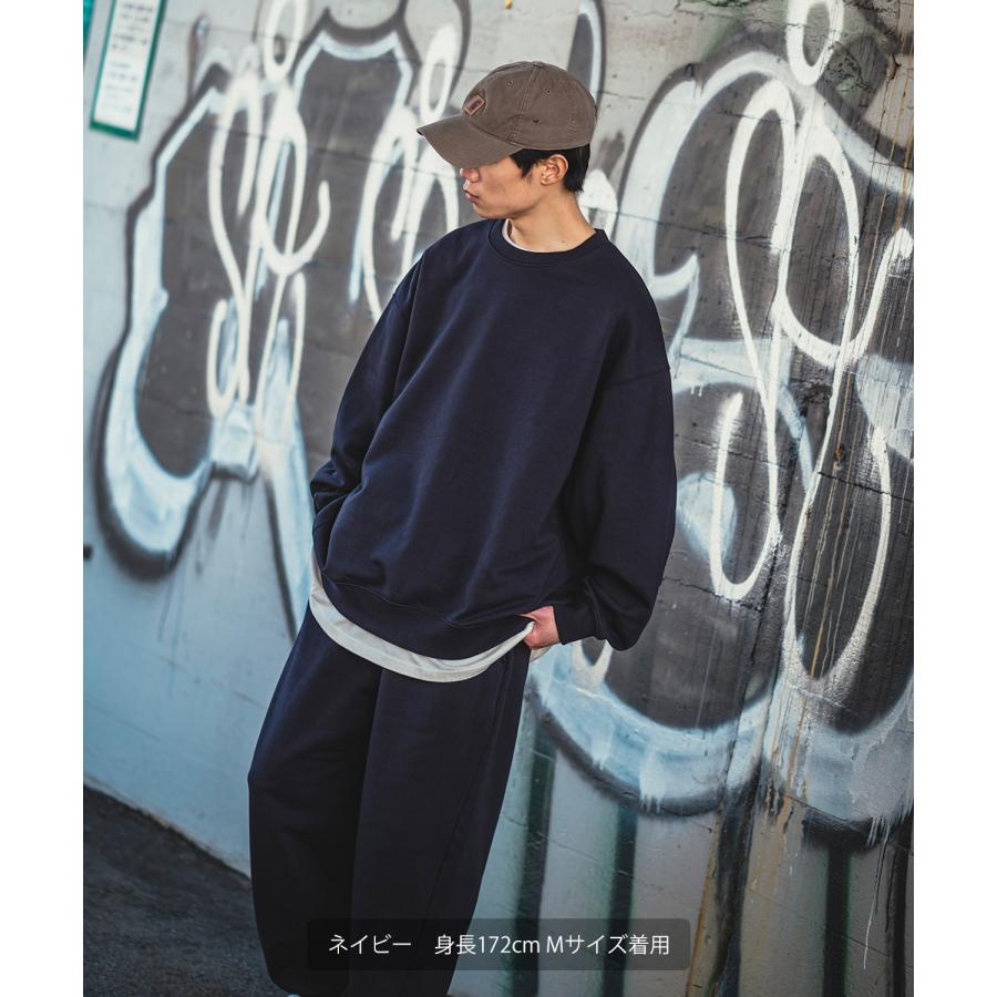 トレーナー メンズ 13.4オンス ヘビーウエイト 裏毛 クルーネック スウェット スエット オーバーサイズ シンプル 古着MIX スポーティー アスレジャー | improves | 15