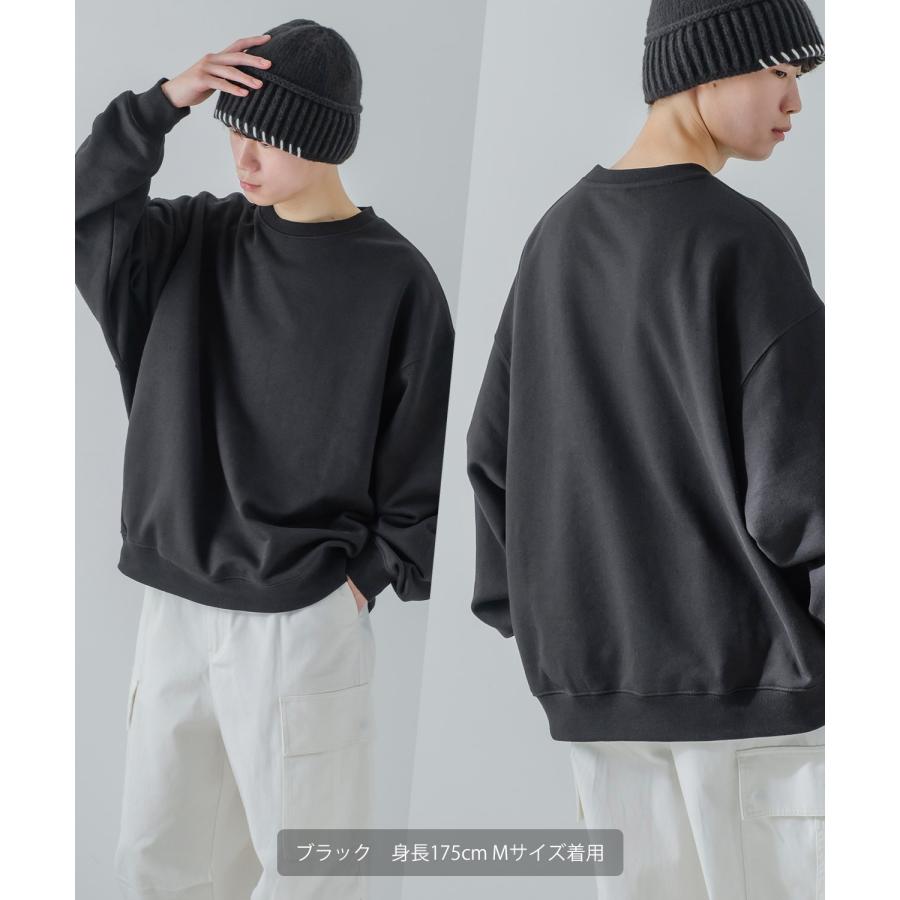 トレーナー メンズ 13.4オンス ヘビーウエイト 裏毛 クルーネック スウェット スエット オーバーサイズ シンプル 古着MIX スポーティー アスレジャー | improves | 13