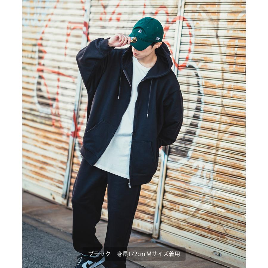 ジップパーカー メンズ 13.4オンス ヘビーウエイト 裏毛 フルジップ ジップアップ ライトアウター スウェット スエット オーバーサイズ 古着MIX ストリート | improves | 11