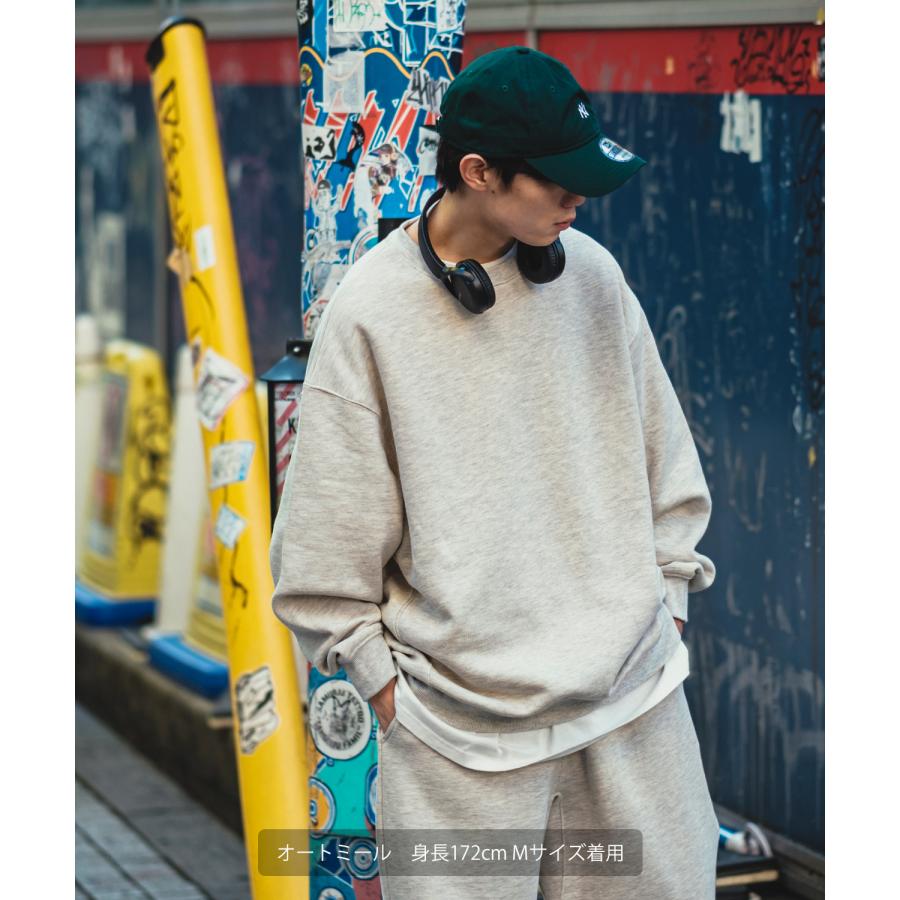 トレーナー メンズ 13.4オンス ヘビーウエイト 裏起毛 クルーネック スウェット スエット オーバーサイズ シンプル 古着MIX スポーティー ストリート | improves | 03