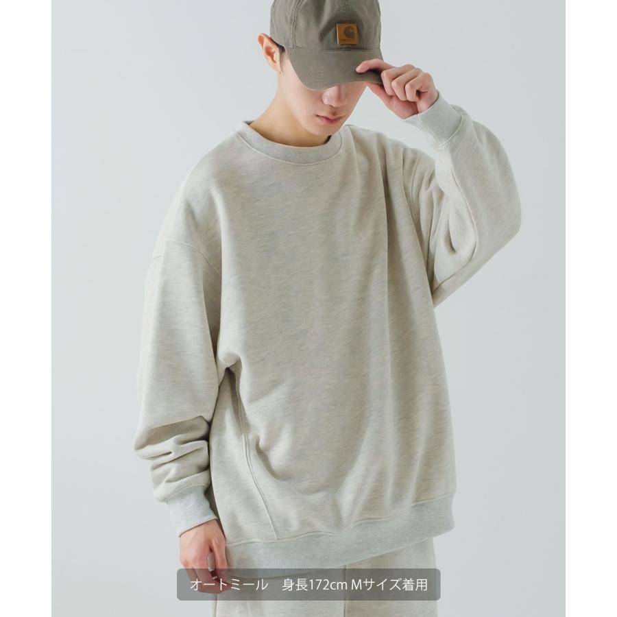 トレーナー メンズ 13.4オンス ヘビーウエイト 裏起毛 クルーネック スウェット スエット オーバーサイズ シンプル 古着MIX スポーティー ストリート | improves | 06