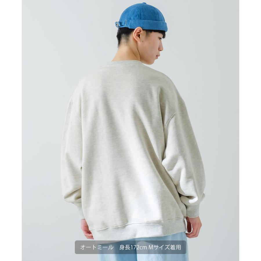 トレーナー メンズ 13.4オンス ヘビーウエイト 裏起毛 クルーネック スウェット スエット オーバーサイズ シンプル 古着MIX スポーティー ストリート | improves | 07