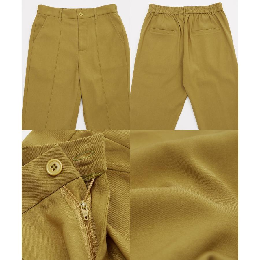 スラックス メンズ スーツ生地 フレアパンツ ピンタック  センタープレス イージーパンツ スリムフィット キレイめ カジュアル モード 韓国ファッション | improves | 25