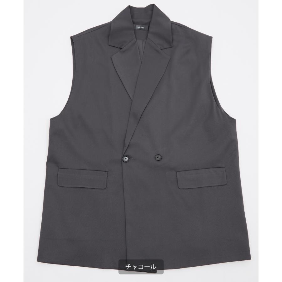 improves ジレベスト メンズ スーツ生地 ノッチドラペル 襟付き