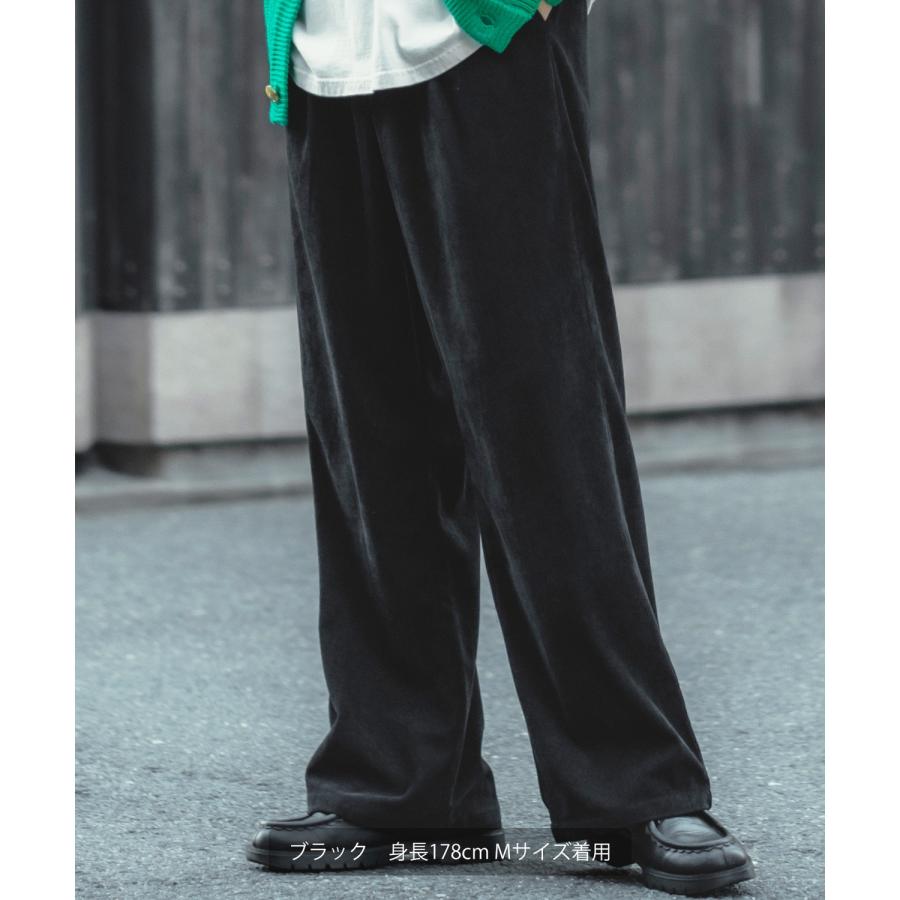 improves ワイドパンツ メンズ コーデュロイ ワイドスラックス