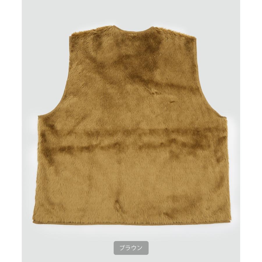 ベスト メンズ ファーベスト ビッグシルエット オーバーサイズ 大きいサイズ モコモコ ファージャケット シンプル 古着MIX ストリート 韓国ファッション | improves | 14