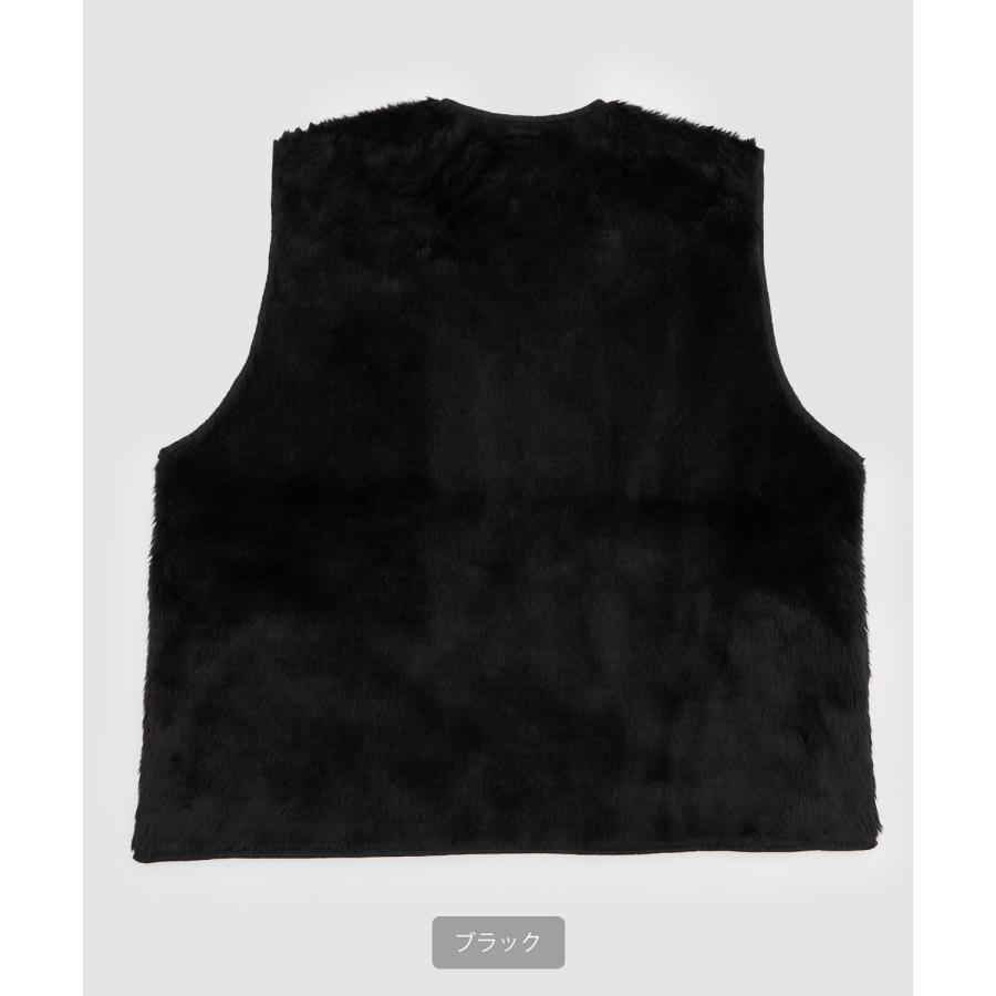 ベスト メンズ ファーベスト ビッグシルエット オーバーサイズ 大きいサイズ モコモコ ファージャケット シンプル 古着MIX ストリート 韓国ファッション | improves | 07