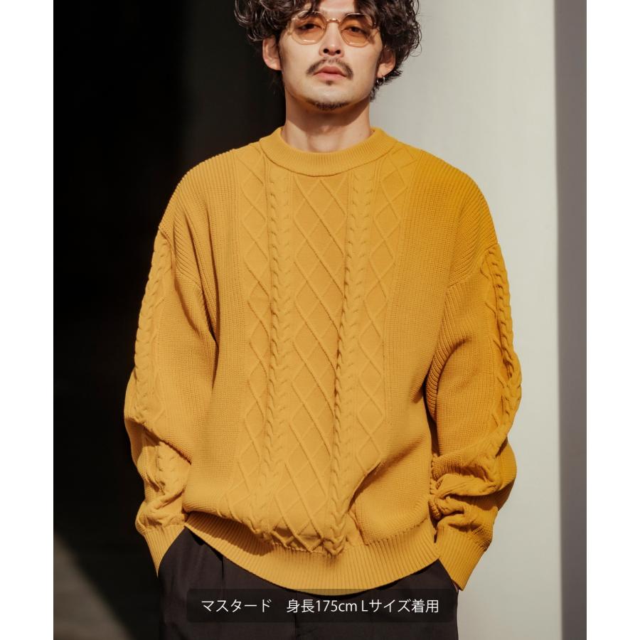 improves（インプローブス） ニットセーター メンズ ケーブル編み