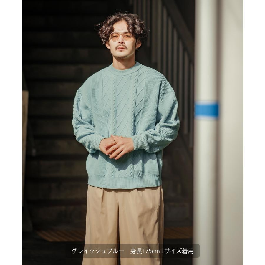 improves（インプローブス） ニットセーター メンズ ケーブル編み