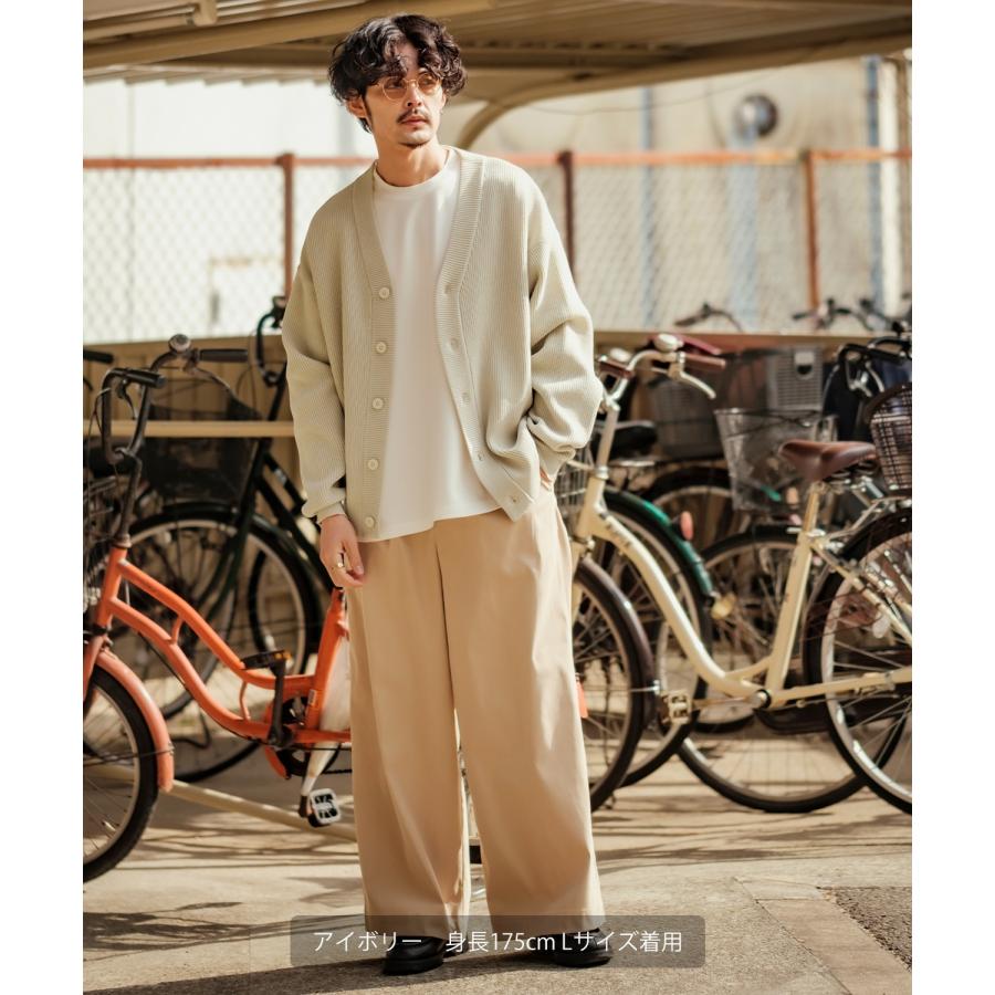 カーディガン メンズ Vネック ニット オーバーサイズ ビッグシルエット 大きいサイズ ゆったり シンプル ベーシック ユニセックス 古着MIX カジュアル | improves | 18