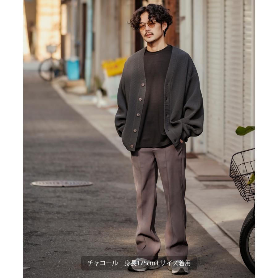 カーディガン メンズ Vネック ニット オーバーサイズ ビッグシルエット 大きいサイズ ゆったり シンプル ベーシック ユニセックス 古着MIX カジュアル | improves | 20