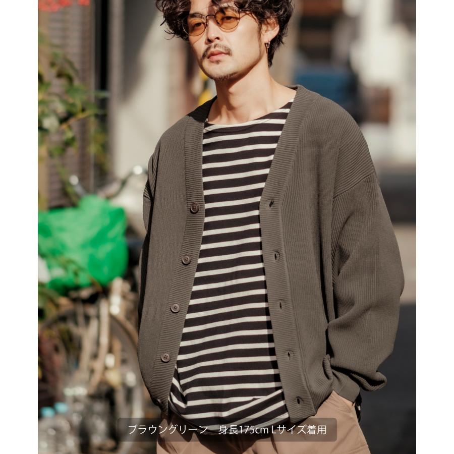 カーディガン メンズ Vネック ニット オーバーサイズ ビッグシルエット 大きいサイズ ゆったり シンプル ベーシック ユニセックス 古着MIX カジュアル | improves | 21