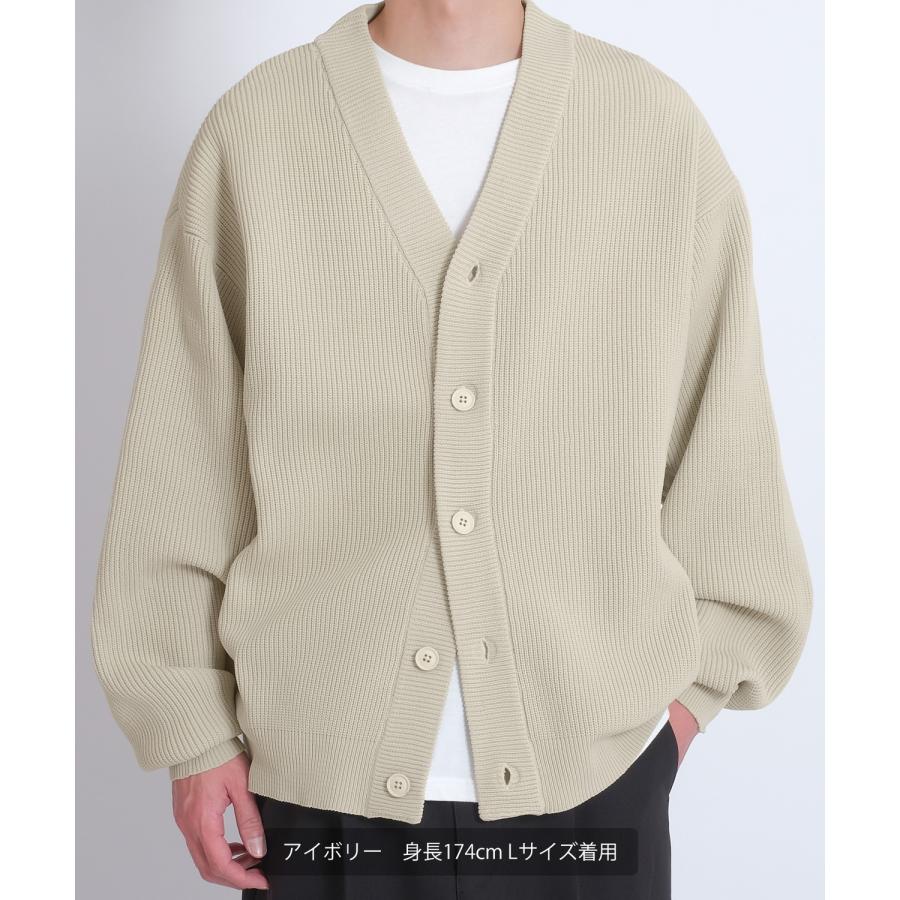 カーディガン メンズ Vネック ニット オーバーサイズ ビッグシルエット 大きいサイズ ゆったり シンプル ベーシック ユニセックス 古着MIX カジュアル | improves | 05