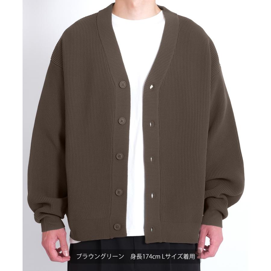 カーディガン メンズ Vネック ニット オーバーサイズ ビッグシルエット 大きいサイズ ゆったり シンプル ベーシック ユニセックス 古着MIX カジュアル | improves | 07