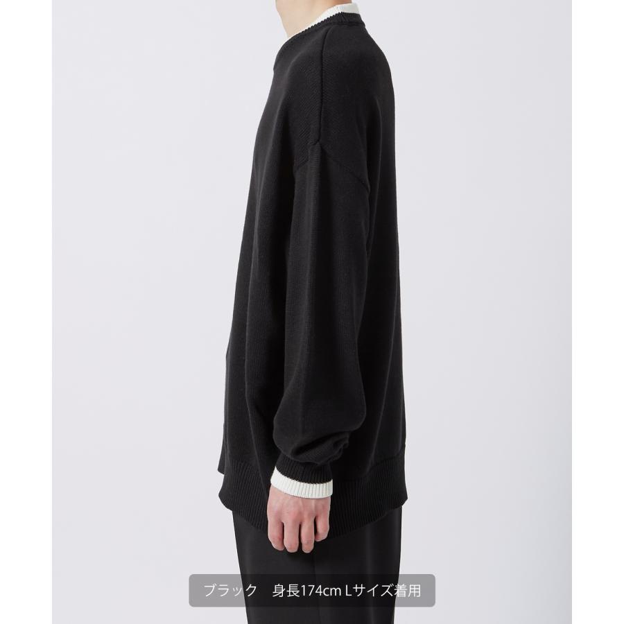 ニットセーター メンズ NULL ヌル ライン ニットソー ニュアンスカラー オーバーサイズ 大きめ アメカジ カジュアル ストリート 韓国 | improves | 19