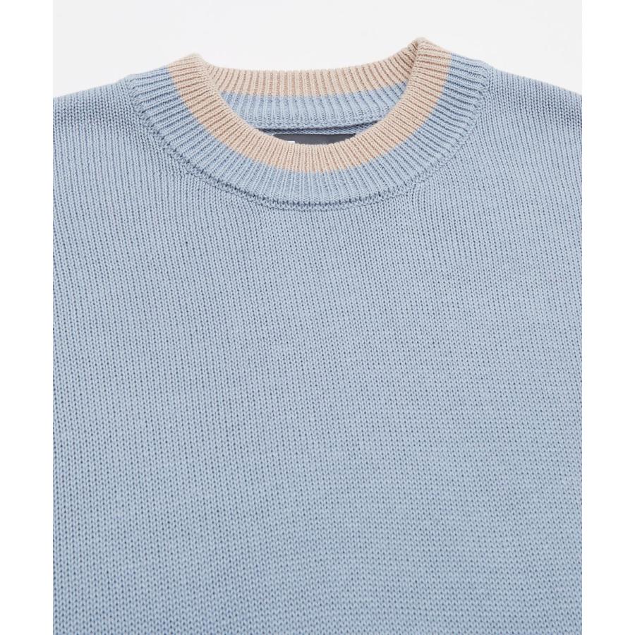 ニットセーター メンズ NULL ヌル ライン ニットソー ニュアンスカラー オーバーサイズ 大きめ アメカジ カジュアル ストリート 韓国 | improves | 21