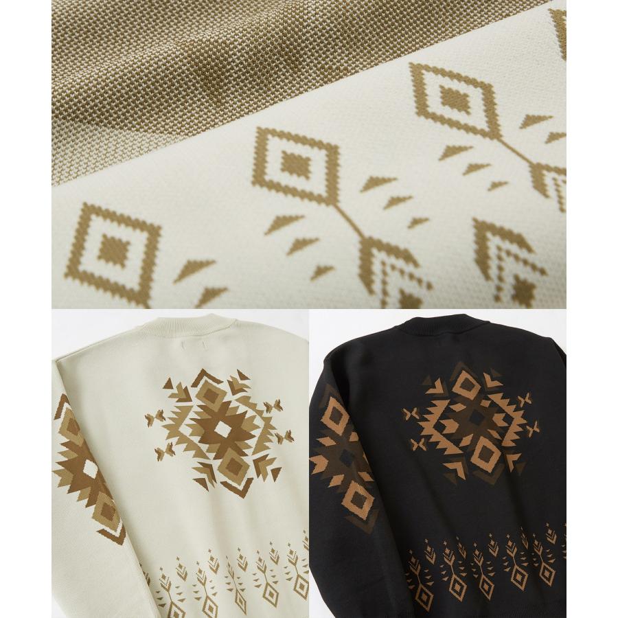 カーディガン メンズ  NULL ヌル ネイティブ柄 ニット Vネック ビッグサイズ オーバーサイズ 大きめ アメカジ カジュアル ストリート 韓国 | improves | 15