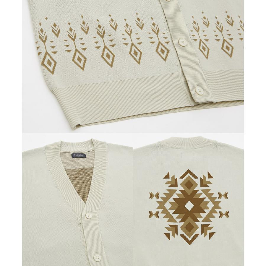 カーディガン メンズ  NULL ヌル ネイティブ柄 ニット Vネック ビッグサイズ オーバーサイズ 大きめ アメカジ カジュアル ストリート 韓国 | improves | 17