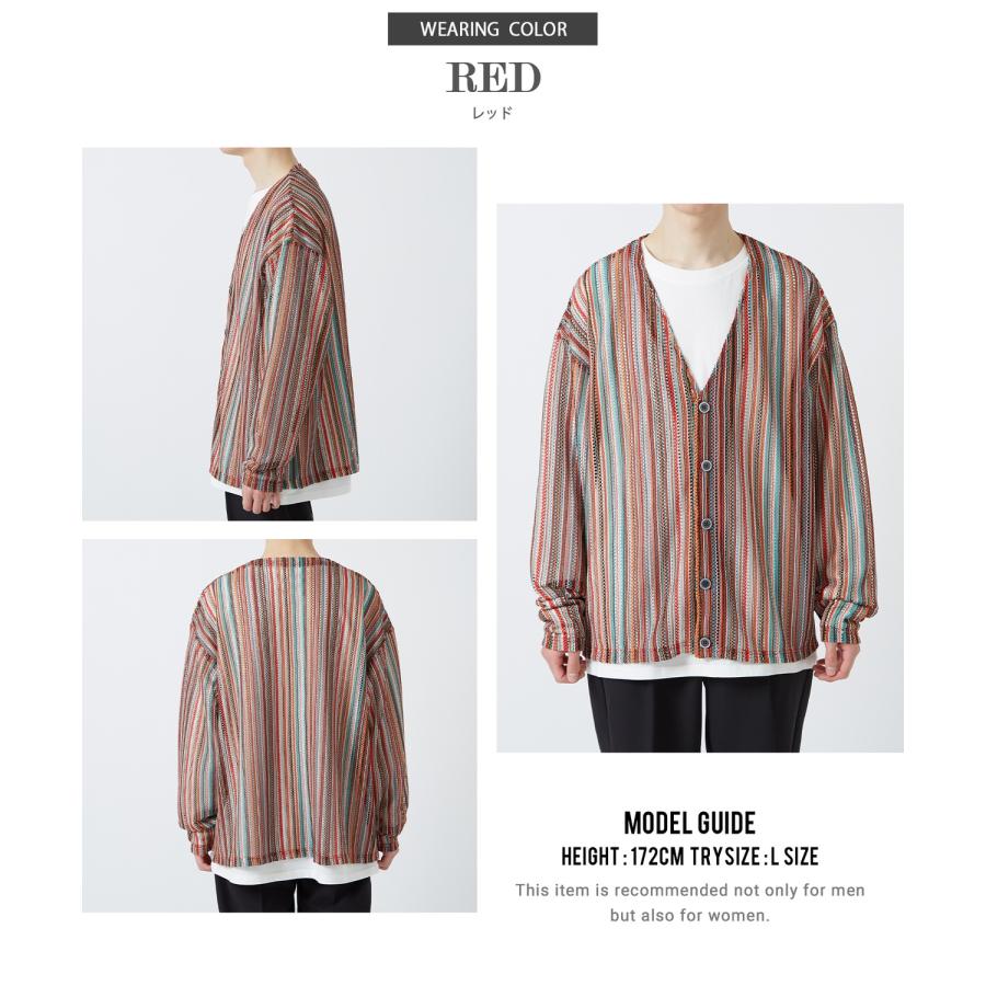 カーディガン メンズ Vネック ニット オーバーサイズ ビッグシルエット 大きいサイズ ゆったり シンプル ベーシック ユニセックス 古着MIX カジュアル | improves | 16