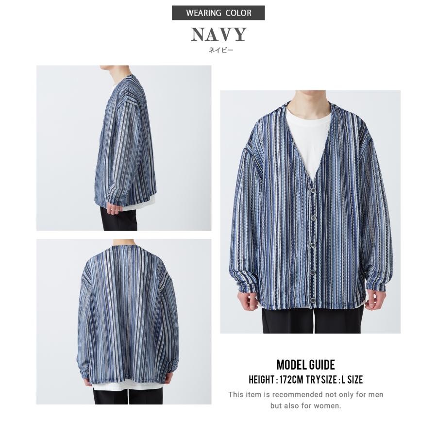 カーディガン メンズ Vネック ニット オーバーサイズ ビッグシルエット 大きいサイズ ゆったり シンプル ベーシック ユニセックス 古着MIX カジュアル | improves | 18