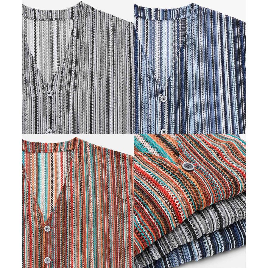 カーディガン メンズ Vネック ニット オーバーサイズ ビッグシルエット 大きいサイズ ゆったり シンプル ベーシック ユニセックス 古着MIX カジュアル | improves | 19