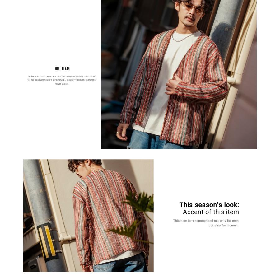 カーディガン メンズ Vネック ニット オーバーサイズ ビッグシルエット 大きいサイズ ゆったり シンプル ベーシック ユニセックス 古着MIX カジュアル | improves | 12