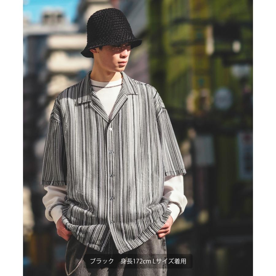 the new society 12Y 透かし編み前開きシャツ the new society 12Y 透かし編み前開きシャツ