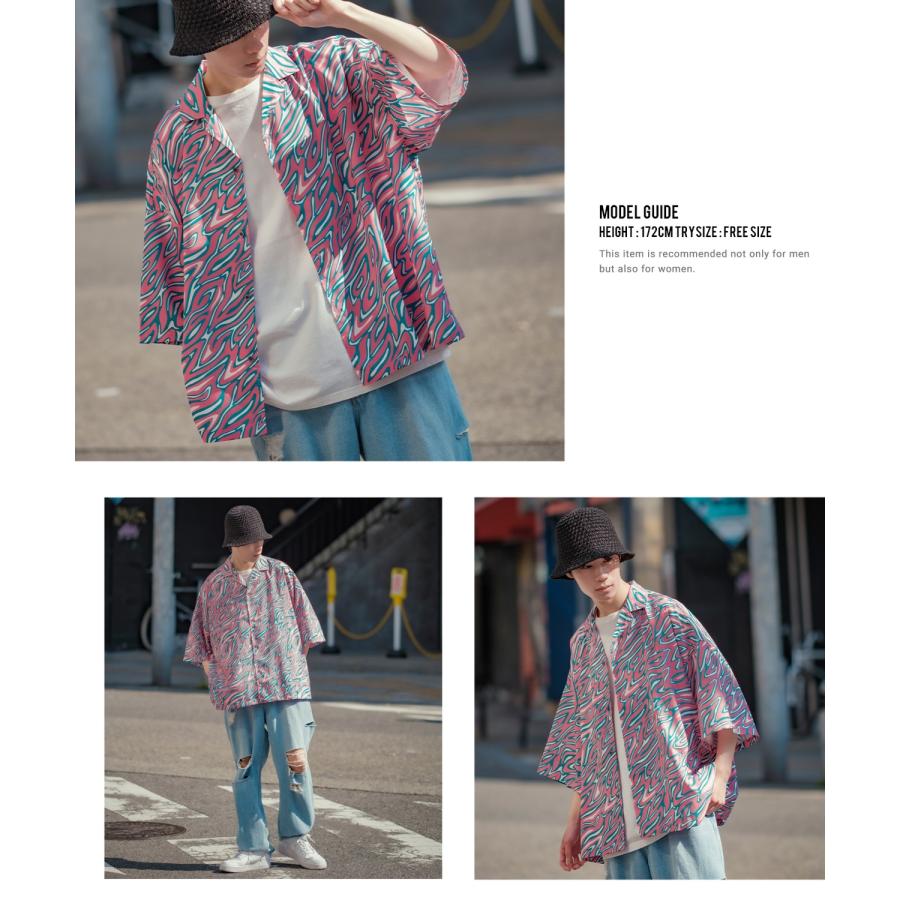 improves オープンカラーシャツ メンズ ルーズフィット 半袖