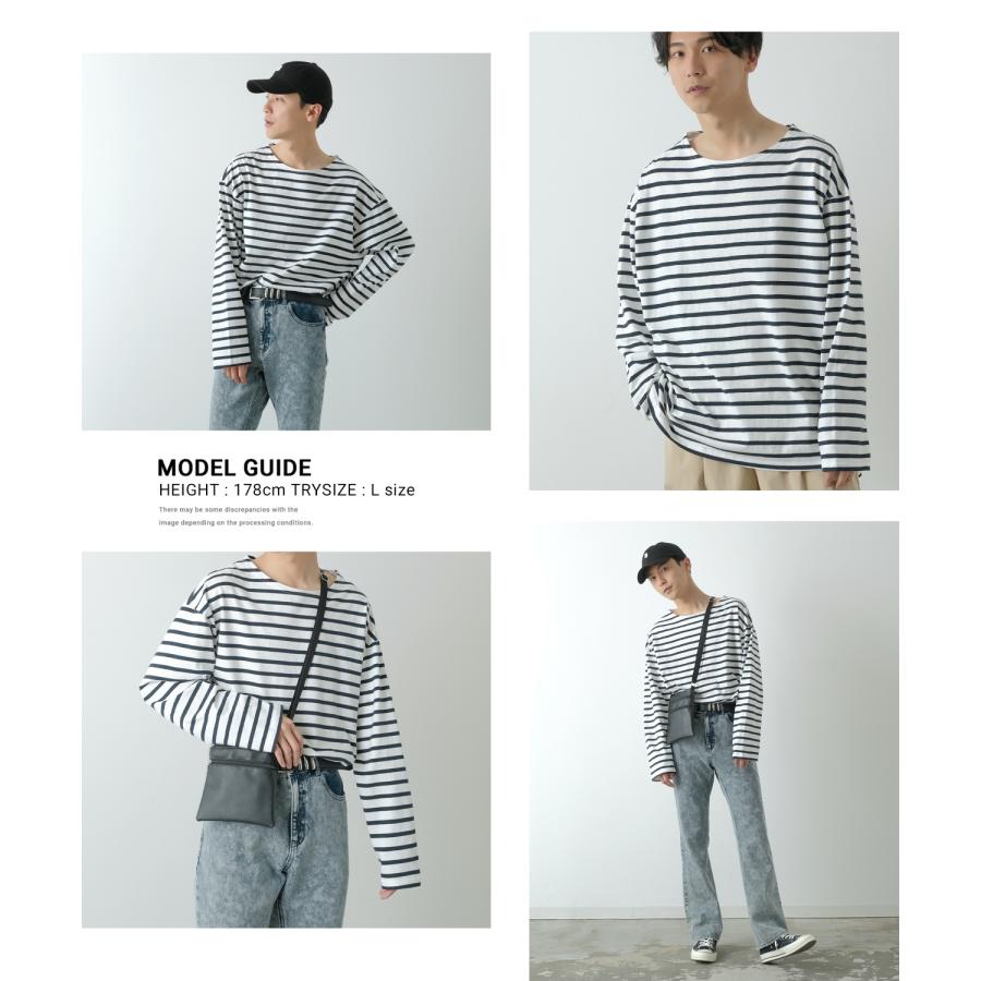 improves 長袖Tシャツ メンズ ボートネック ボーダー ロンT バスク