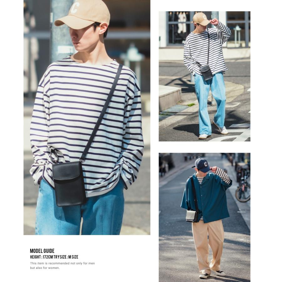 長袖Tシャツ メンズ ボートネック ボーダー ロンT バスクシャツ カットソー 大きいサイズ オーバーサイズ ビッグサイズ ゆったり カジュアル きれいめ シンプル | improves | 09