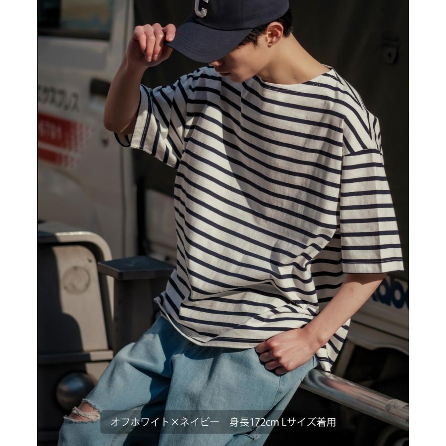 improves（インプローブス） 五分袖Tシャツ メンズ ボートネック