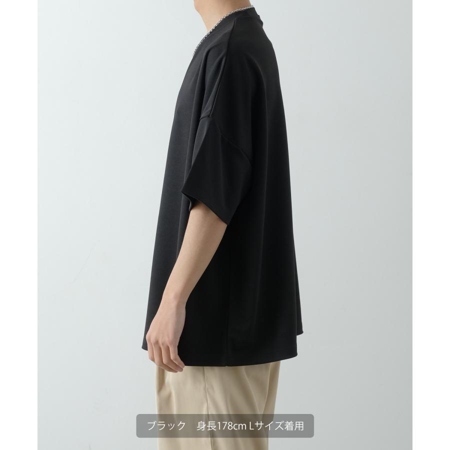 半袖Tシャツ メンズ NULL ヌル ポンチ ドルマンスリーブ カットソー ビッグ オーバーサイズ きれいめ カジュアル シンプル ノームコア ナチュラル モード 韓国 | improves | 04