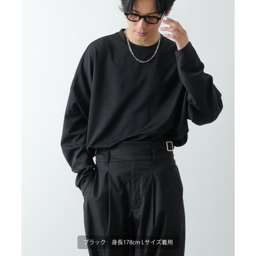 長袖Tシャツ メンズ NULL ヌル ポンチ ドルマンスリーブ ロンT カットソー ビッグ オーバーサイズ カジュアル シンプル ノームコア ナチュラル モード 韓国 | improves | 13